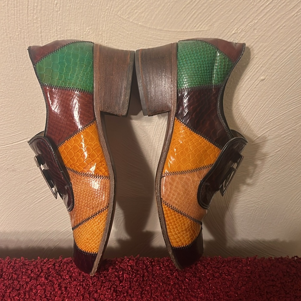 harbor Imports LTD, Made in Italy Patchwork leather shoes size 10 Men’s - Picture 11 of 17